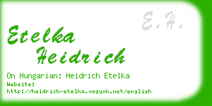 etelka heidrich business card